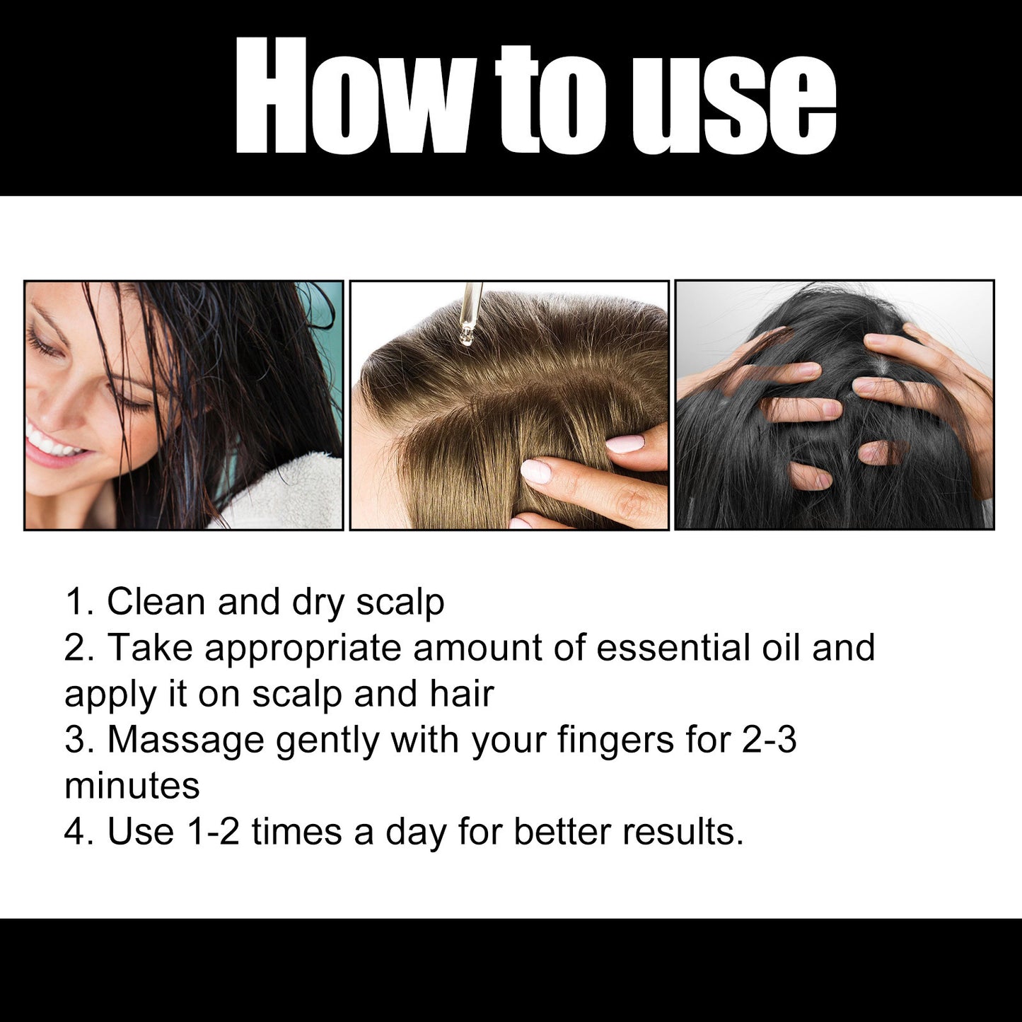 Dense Hair Essential Oil Moisturizes Hair Roots