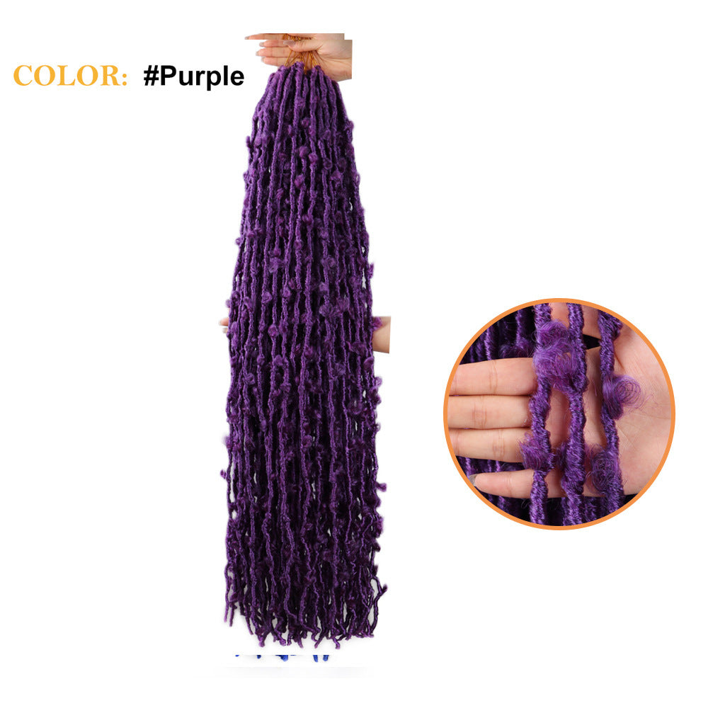 African Butterfly Curve Chemical Fiber Crochet Dirty Braid Wig