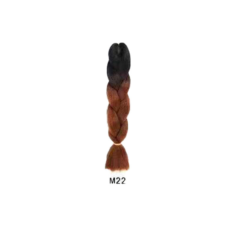 Black Wig Hair Extension High Temperature Silk Braid Gradient Color