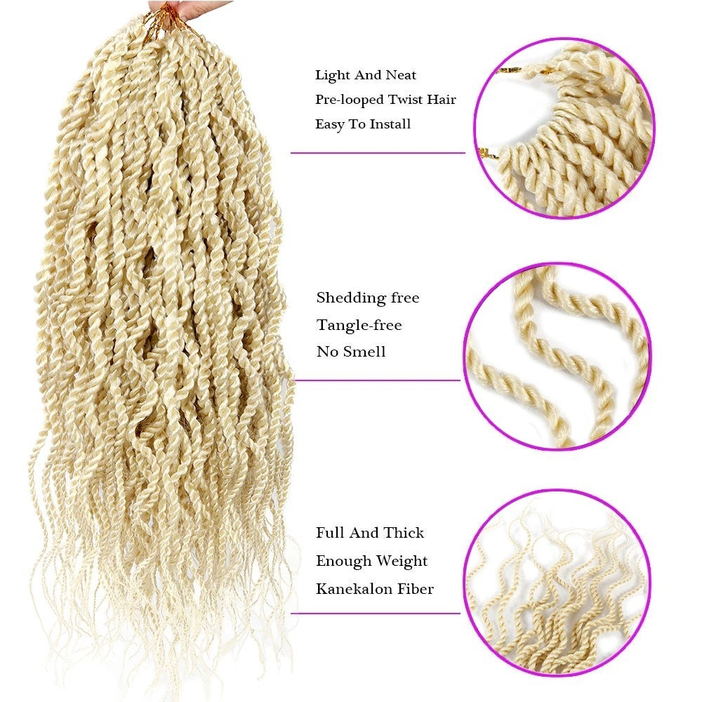 Synthetic Wig Wavy Twist Dirty Braid Hair