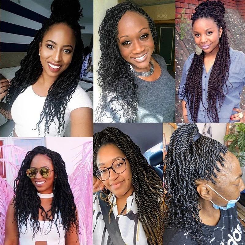 Synthetic Wig Wavy Twist Dirty Braid Hair