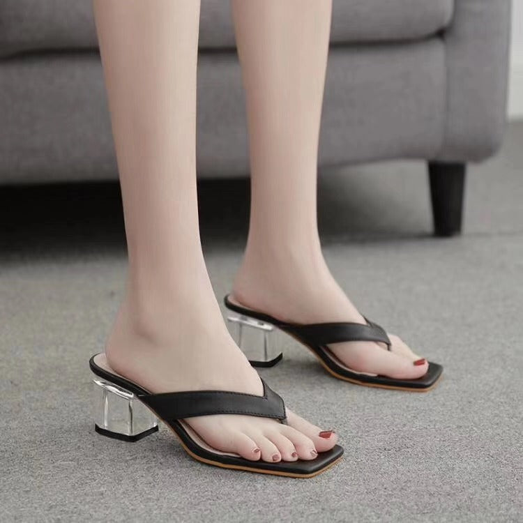 Snakeskin pattern transparent with sandals