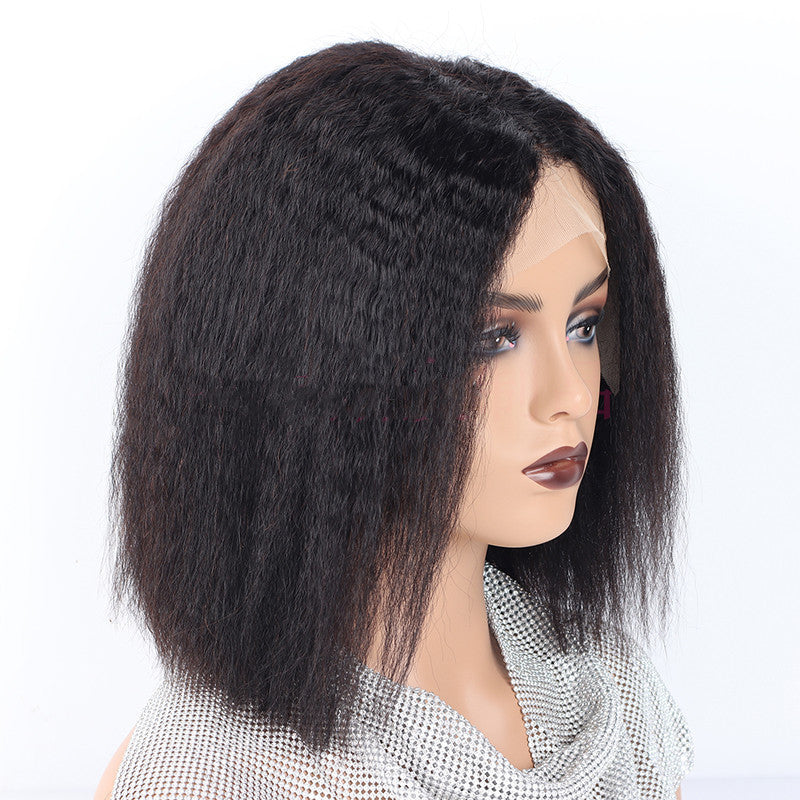 Kinky Straight Bob Headgear Real Hair