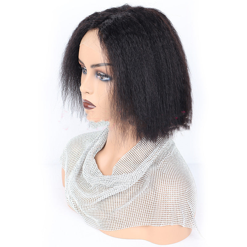 Kinky Straight Bob Headgear Real Hair