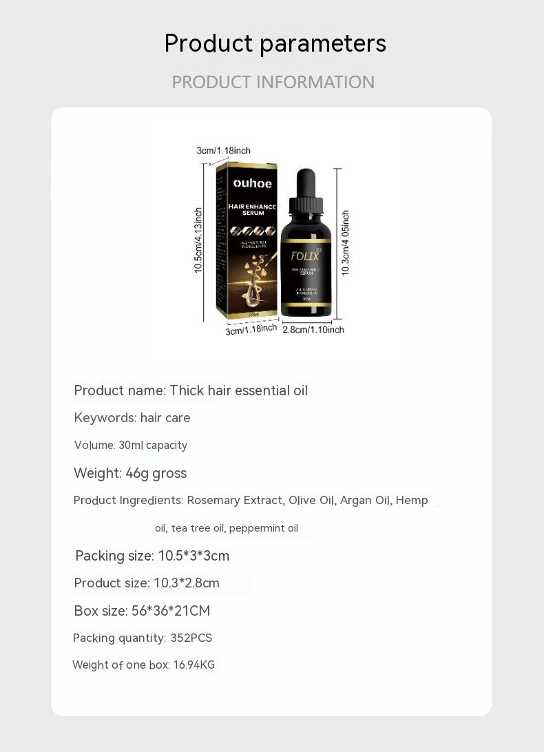 Dense Hair Essential Oil Moisturizes Hair Roots